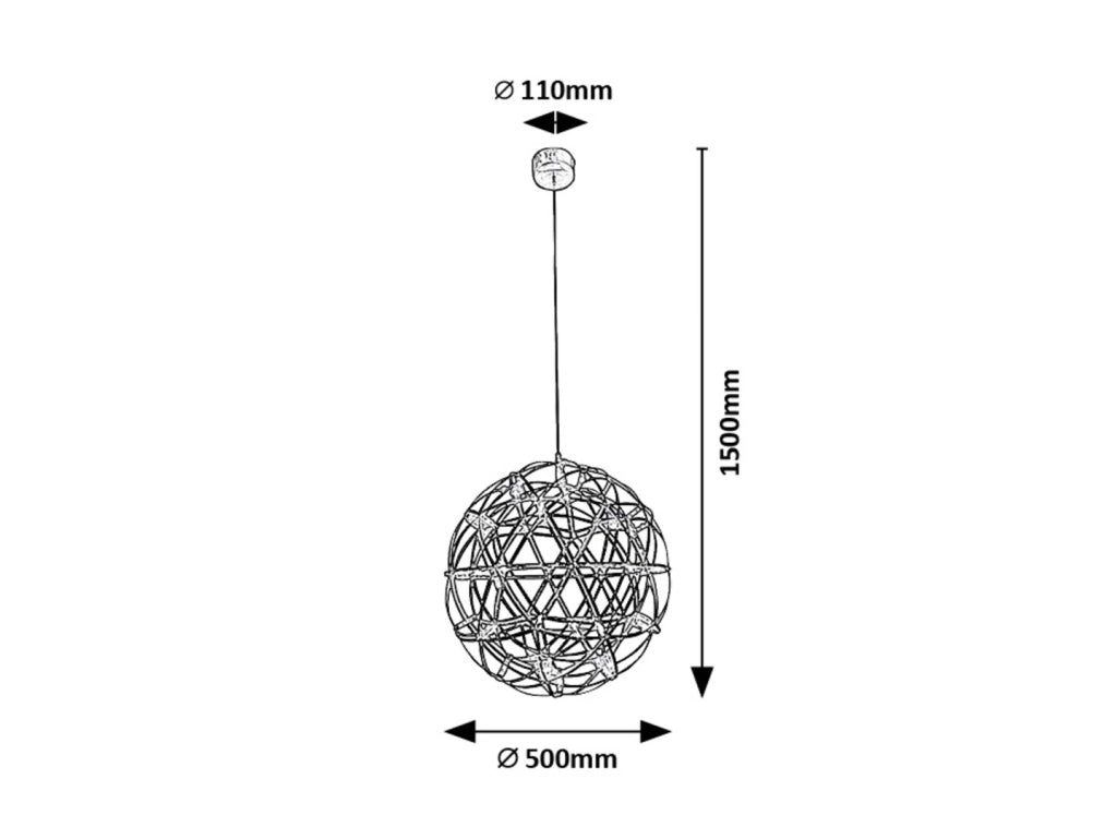 Lampada a sospensione LED cromata 12W 3000K Eudora Rabalux
