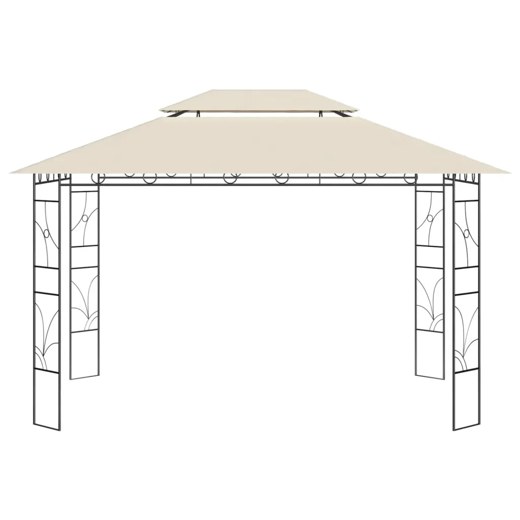 Gazebo | Pergolato 4x3x2,7 m Crema 160 g/m2