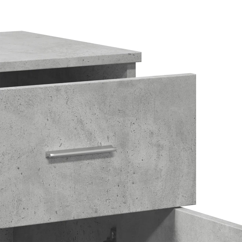 Credenza Grigio Cemento 79x38x80 cm in Legno Multistrato 840523