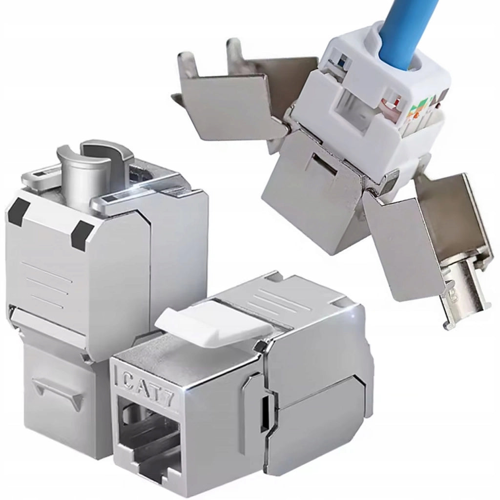 Modulo Keystone RJ-45 STP Cat.7 67FX-RJ45-6A-16 – Montaggio Senza Attrezzi | Schermato, 600 MHz, Contatti Dorati
