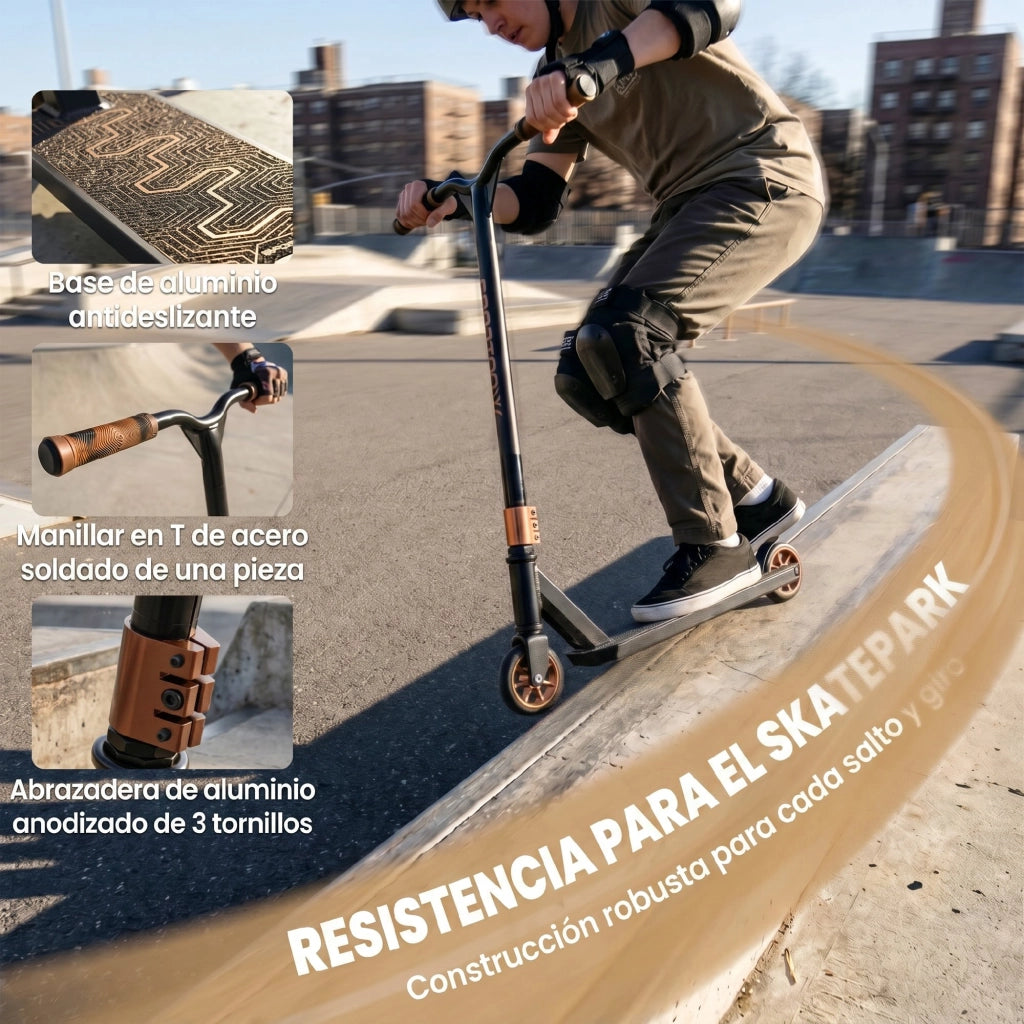 Monopattino Freestyle ¨C Xylo ¨C ABEC-9 Ruote 120mm Oro