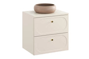 Set mobili bagno 60 cm con piano e lavabo da appoggio Wiki Donna Sand 60 cm