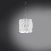 Sospensione Moderna Amanda Polilux ® Bianco E Metallo Cromo 1 Luce E27