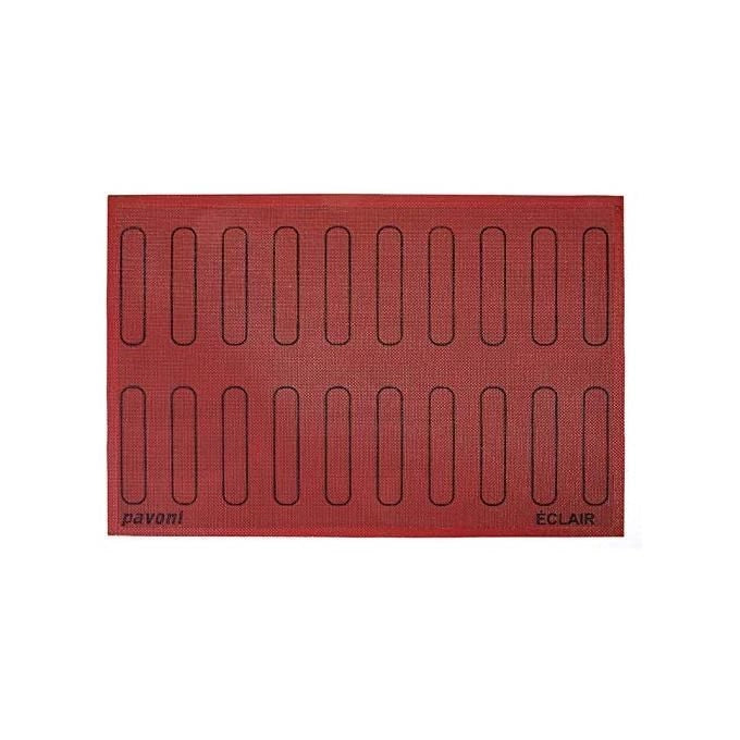 Pavoni PAO575020 Tappetino in Silicone Microforato per Éclair ECL20 600x400 mm con 20 Sagome colore Nero