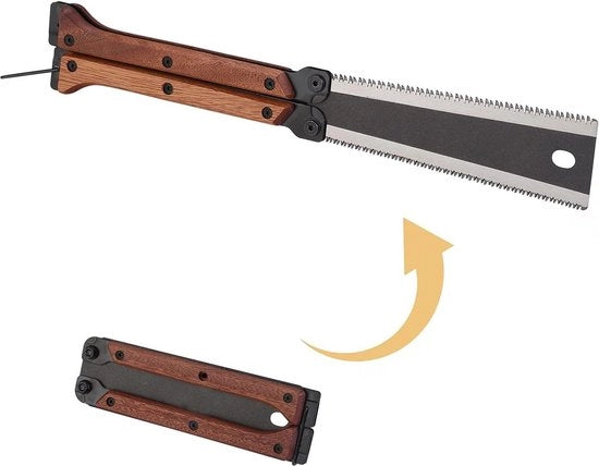 Sega manuale con lama da 140mm pieghevole - 13/14 TPI lama SK5 - progettata in Giappone - lavorazione del legno DIY