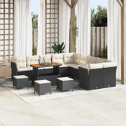 Set Divano da Giardino 14 pcs Nero polyrattan 3361550