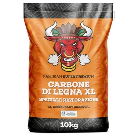 Carbonella NEMIBIAN PREMIUM XL per Barbecue,Temperature Medio Alte e Cotture Lunghe, Pezzatura Media-Grande 10 kg - TORO