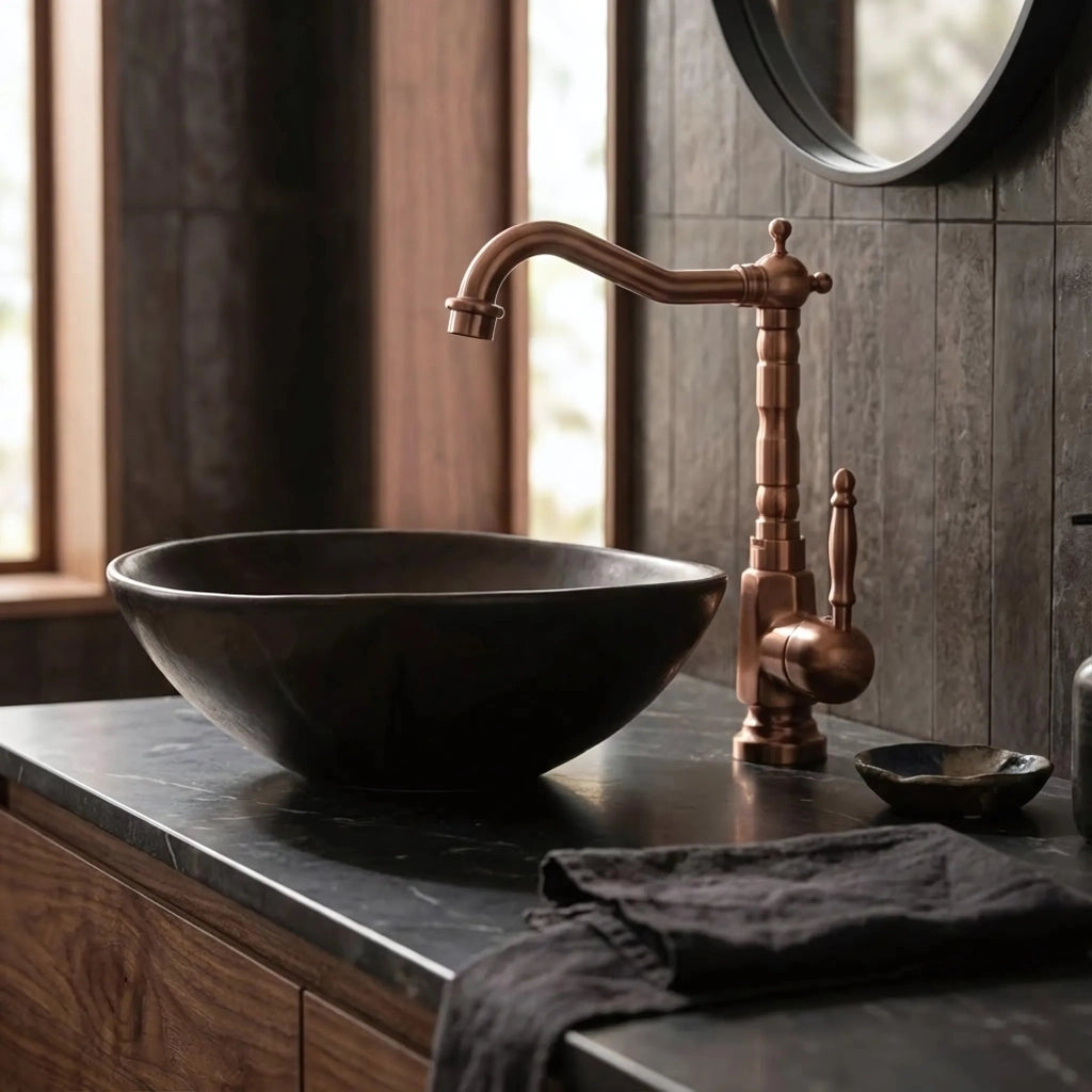 Rubinetto Da Lavabo Rea Bona Brush Copper High
