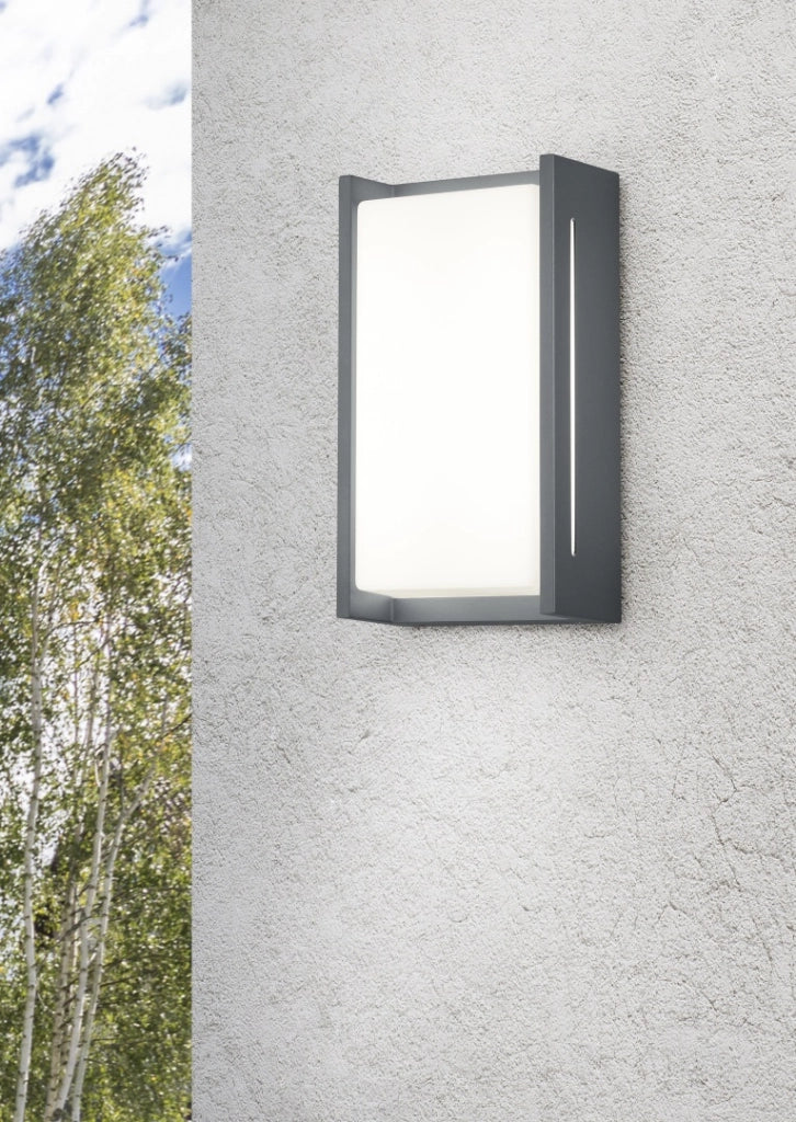 Applique da esterno LED 2 luci, alluminio, antracite, 12,9x23,3x7,2 cm, Indus