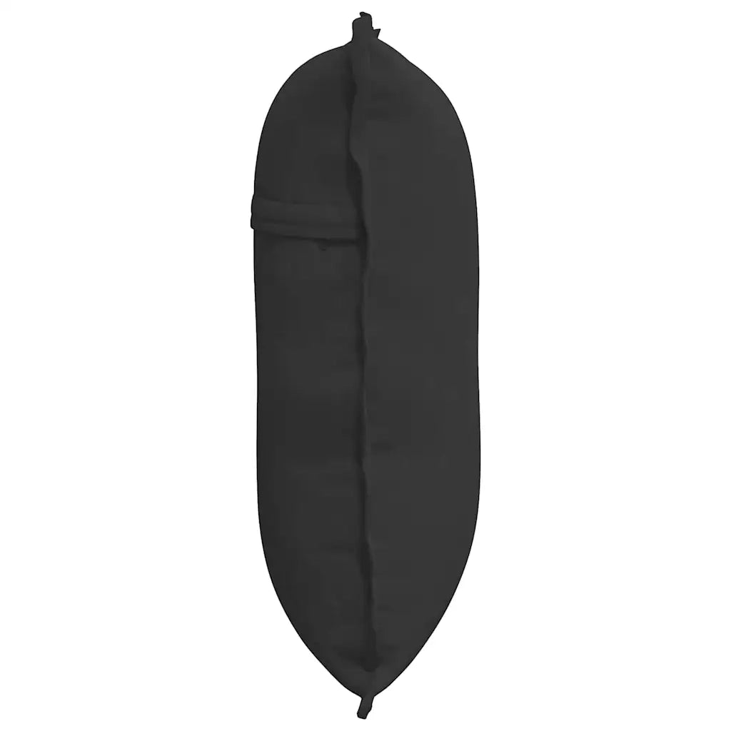 Cuscino per Schiena | Cuscino dorsale Nero 60 x 50 cm Tessuto in Microfibra