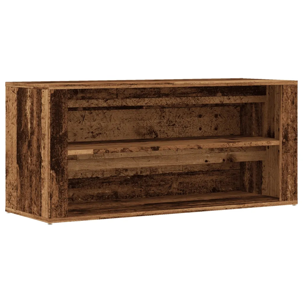 Scarpiera-Scaffale per scarpe Legno Vecchio 100x35x45 cm in Truciolato