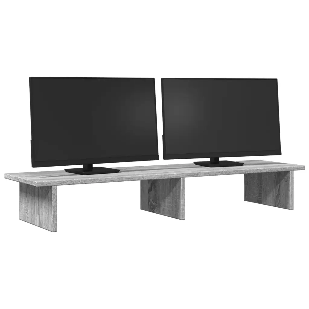 Supporto per Monitor Grigio Sonoma 100x27x15 cm in Truciolato 854711