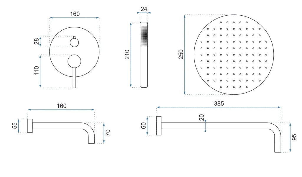 Set Doccia E Vasca Da Incasso Rea Lungo Titan + Box