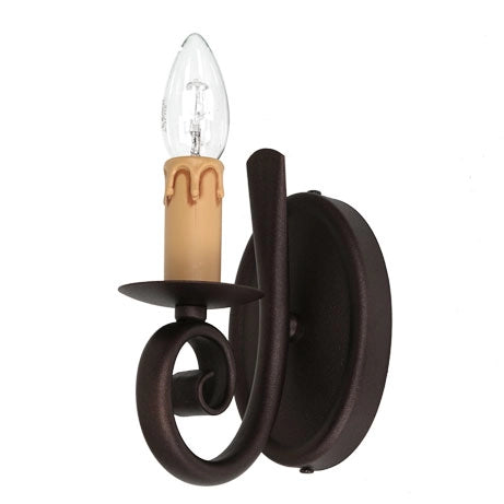 Applique rustica Faust 1xE14 rame ruggine Luminex