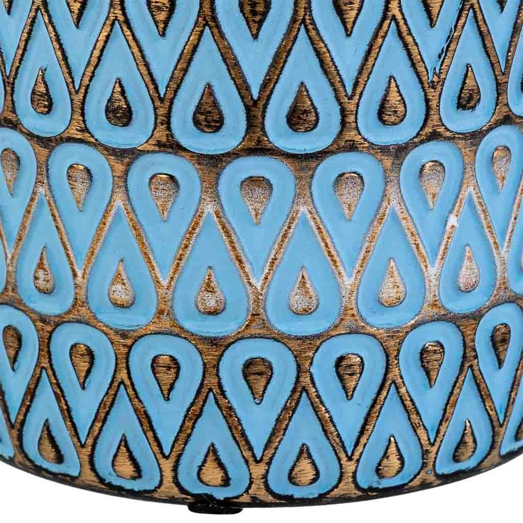 Vaso in ceramica blu, D15,5x31h cm
