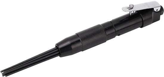 Pulitore a Spillo Pneumatico di Alta Prestazione - Rimuove la Vernice a Olio - Disegno Ergonomico - Azionato a Vapore - 12 Spilli in Acciaio - Resistente ai Colpi - Pulitore di Vernice