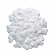 Trade Shop - Set 50 Pezzi Cuori Cuoricini In Stoffa Decorativi Decorazione Bianchi 2 Cm -