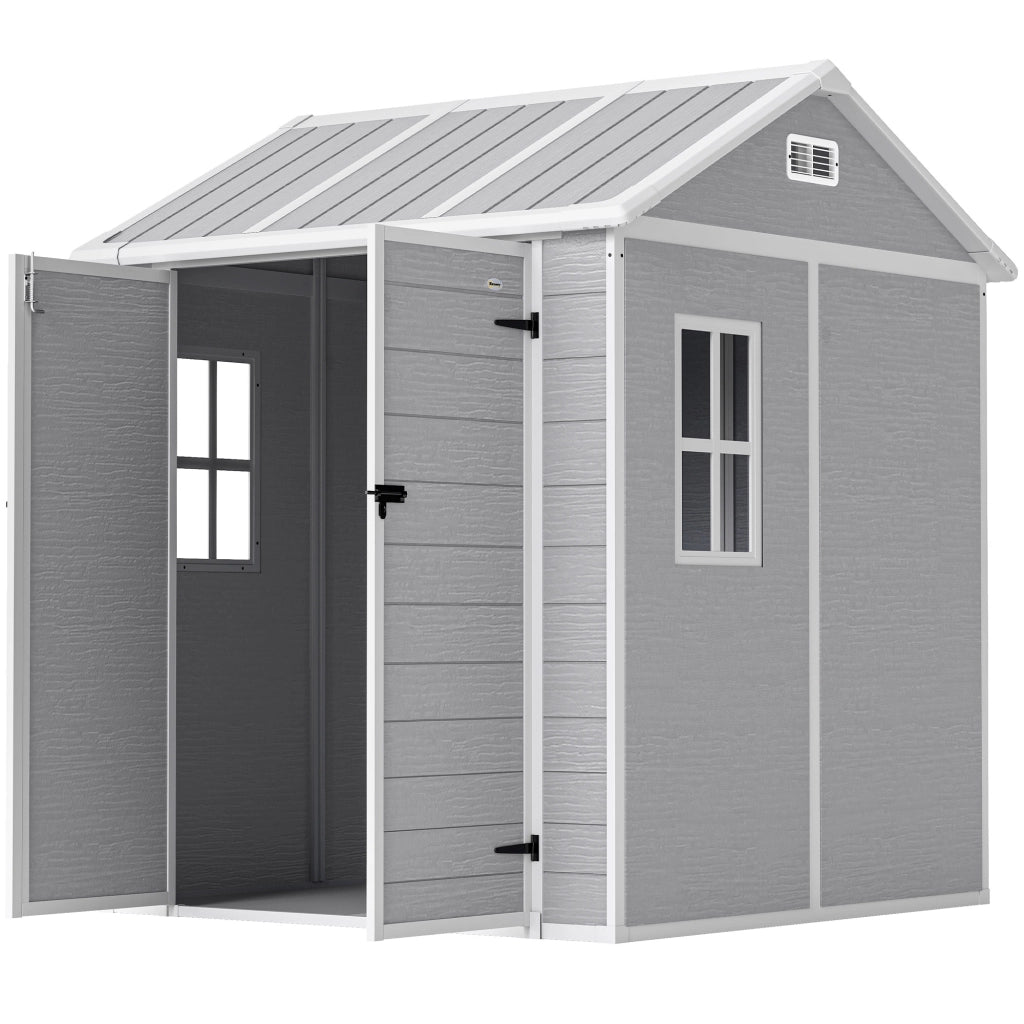 Casetta da Giardino ¨C Minimal ¨C Plastica Grigio 123x89x120
