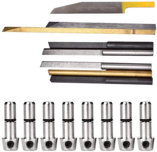 Attrezio di graveatura aeree 8 pezzi - Kit di graveatura - Accessori per gioielli - Macchina di graveatura pneumatica - Materiale di alta qualità - Alta resistenza allo sforzo di taglio