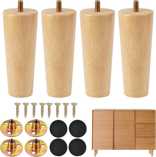 Set di 4 supporti in metallo per mobili