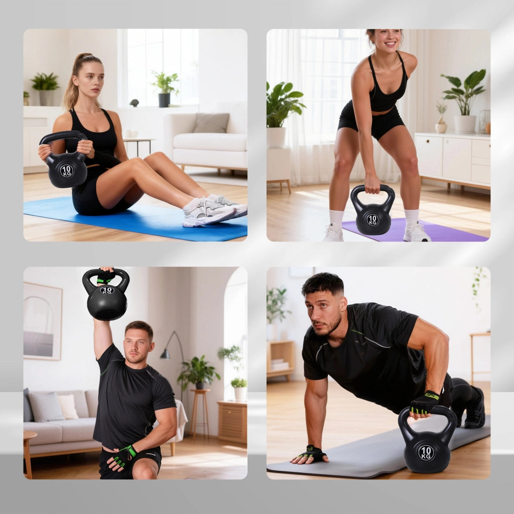 Kettlebell 10 kg ¨C Minimal ¨C 25x19x28 cm nero