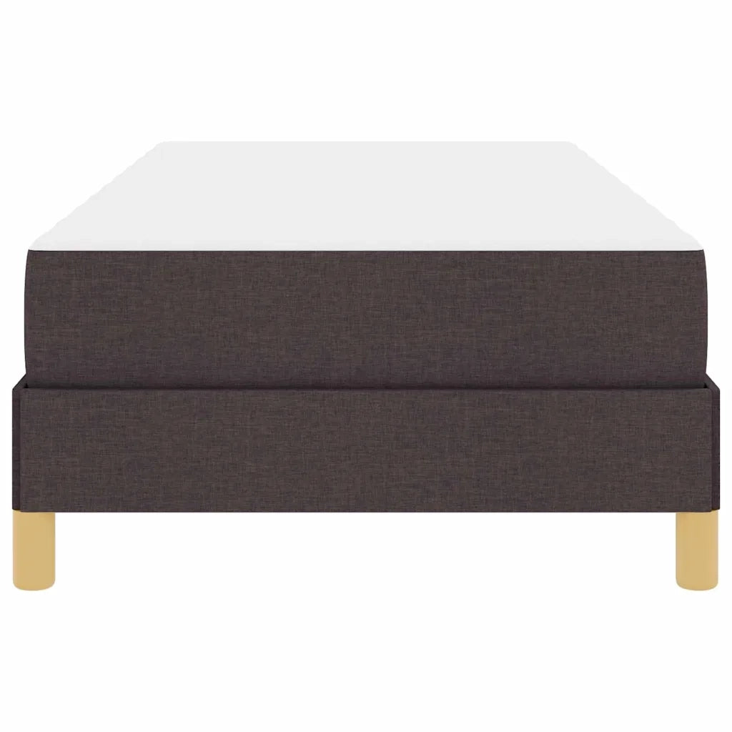 Letto a molle con materasso Marrone Scuro 90 x 190 cm Tessuto