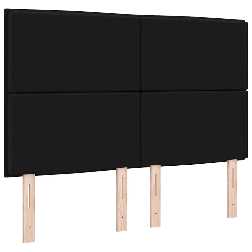 Testiera LED con strisce LED con testiera Nero 144 cm Tessuto 3338288