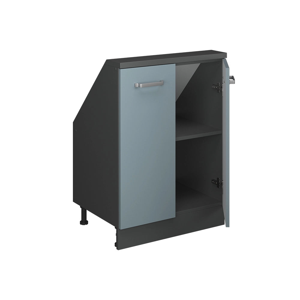 Mobile sottotetto Rion Grigio-blu/Antracite con 2 porte Vicco
