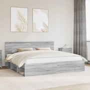 Struttura del letto Grigio Sonoma 200 x 200 cm Pino massello 3410560