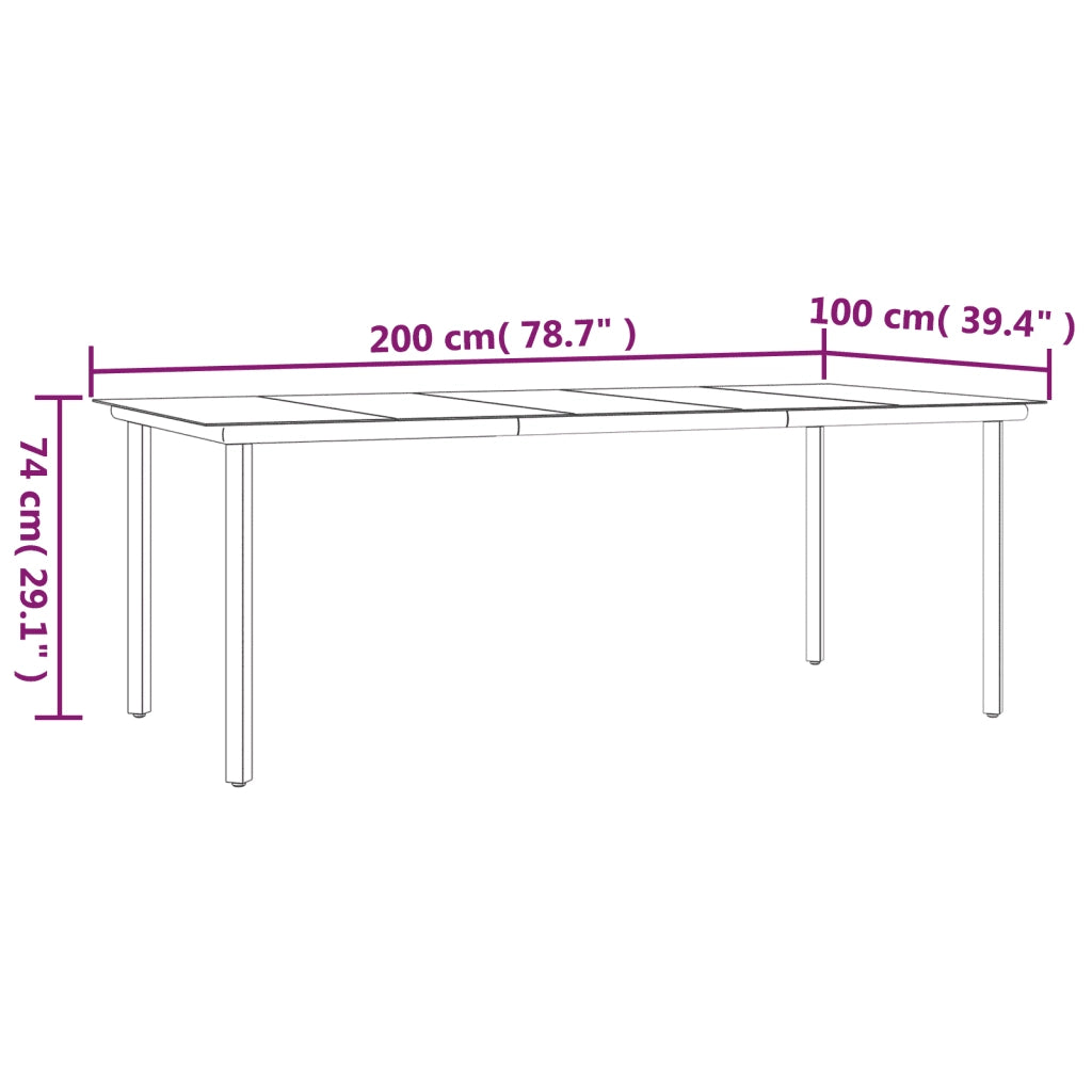 Set da Pranzo da Giardino 9 pz con Cuscini Beige in Polyrattan 3262895