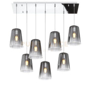 SOSPENSIONE CROMO RETTANGOLARE 7 LUCI CROMO 1164CR-S7 R-CR