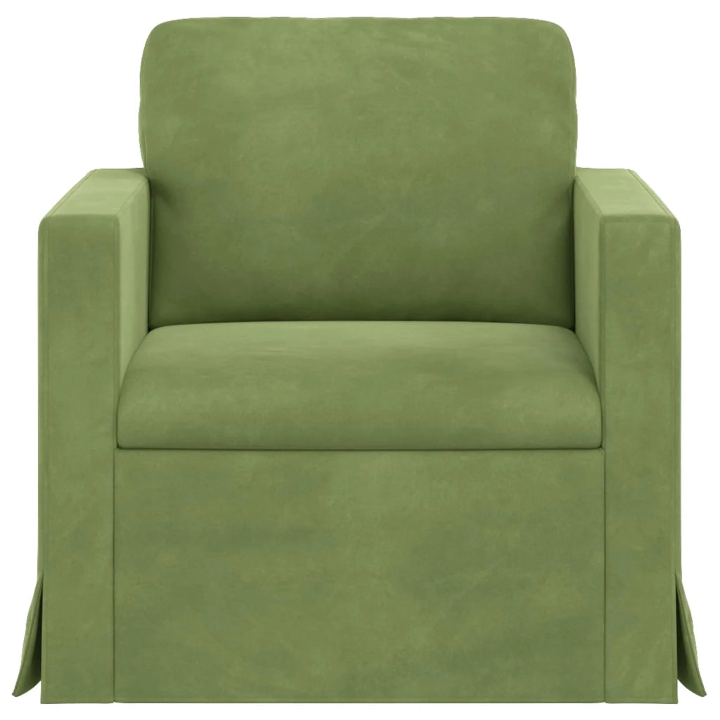 Divano Verde chiaro 78 x 78 x 80 cm Velluto