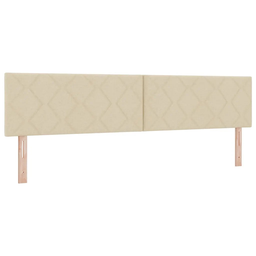 Letto a molle con materasso Crema 200 x 200 cm Tessuto 3340302