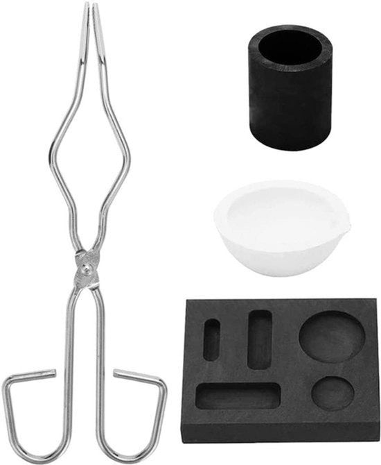 Kit di fonditura a grafite per oro, argento e metalli con set di ingoti e combinatore per fondere metallo con alta purezza