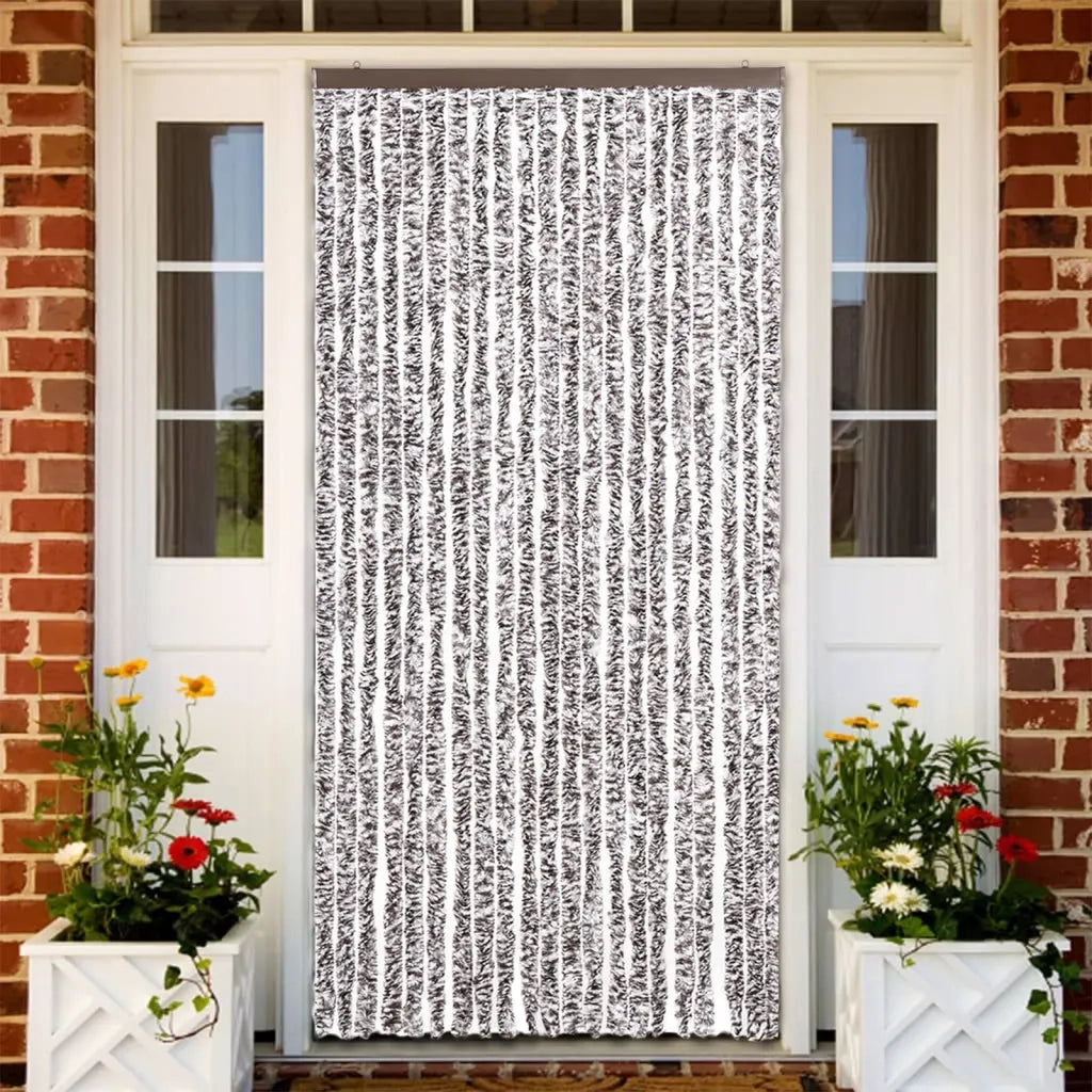 Zanzariera Marrone e Beige 90x220 cm Ciniglia 284277