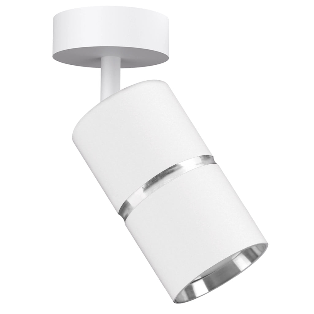 Lampada parete/soffitto BAMBOO Polux GU10 bianca orientabile