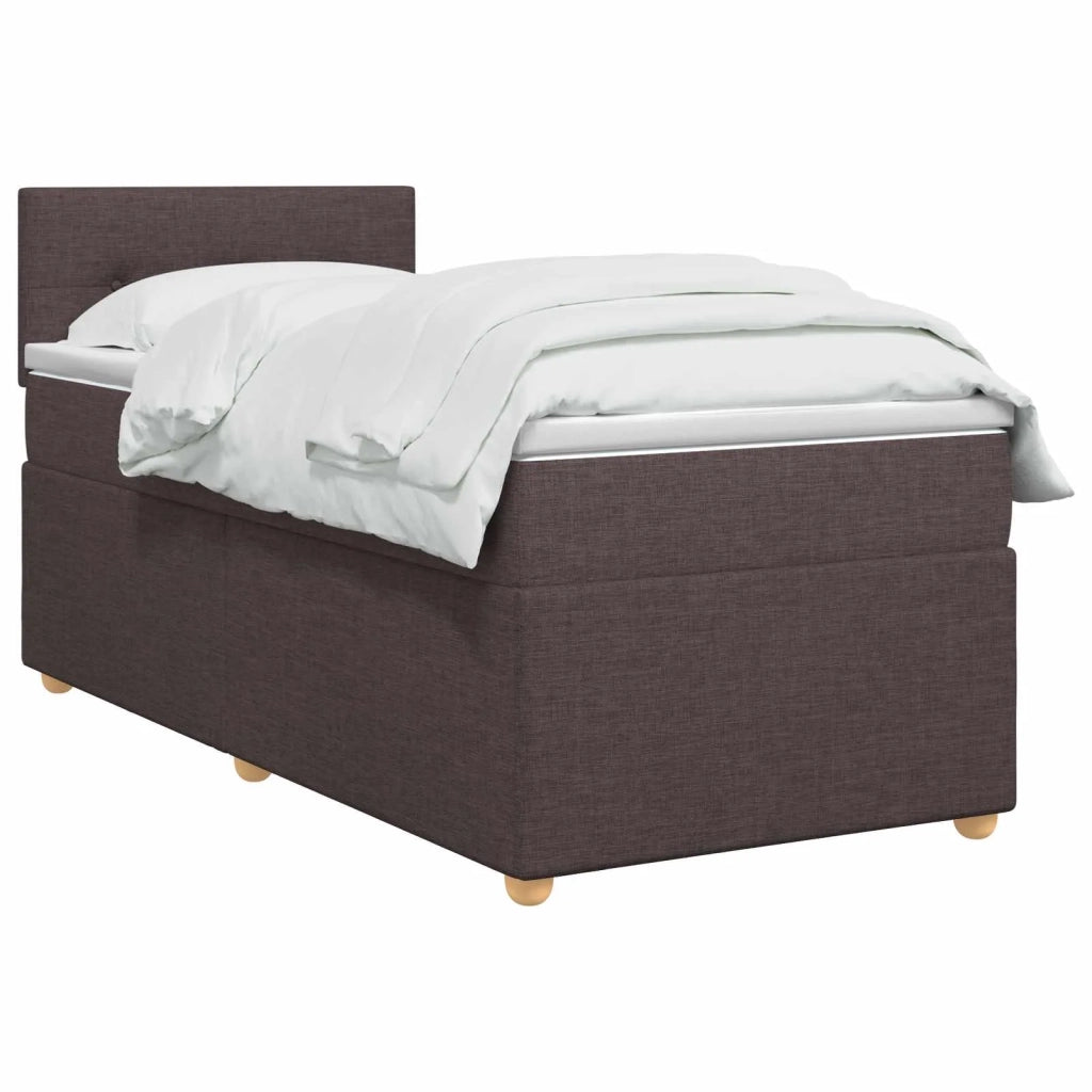 Letto box spring con materasso Marrone Scuro 80 x 200 cm 3450828