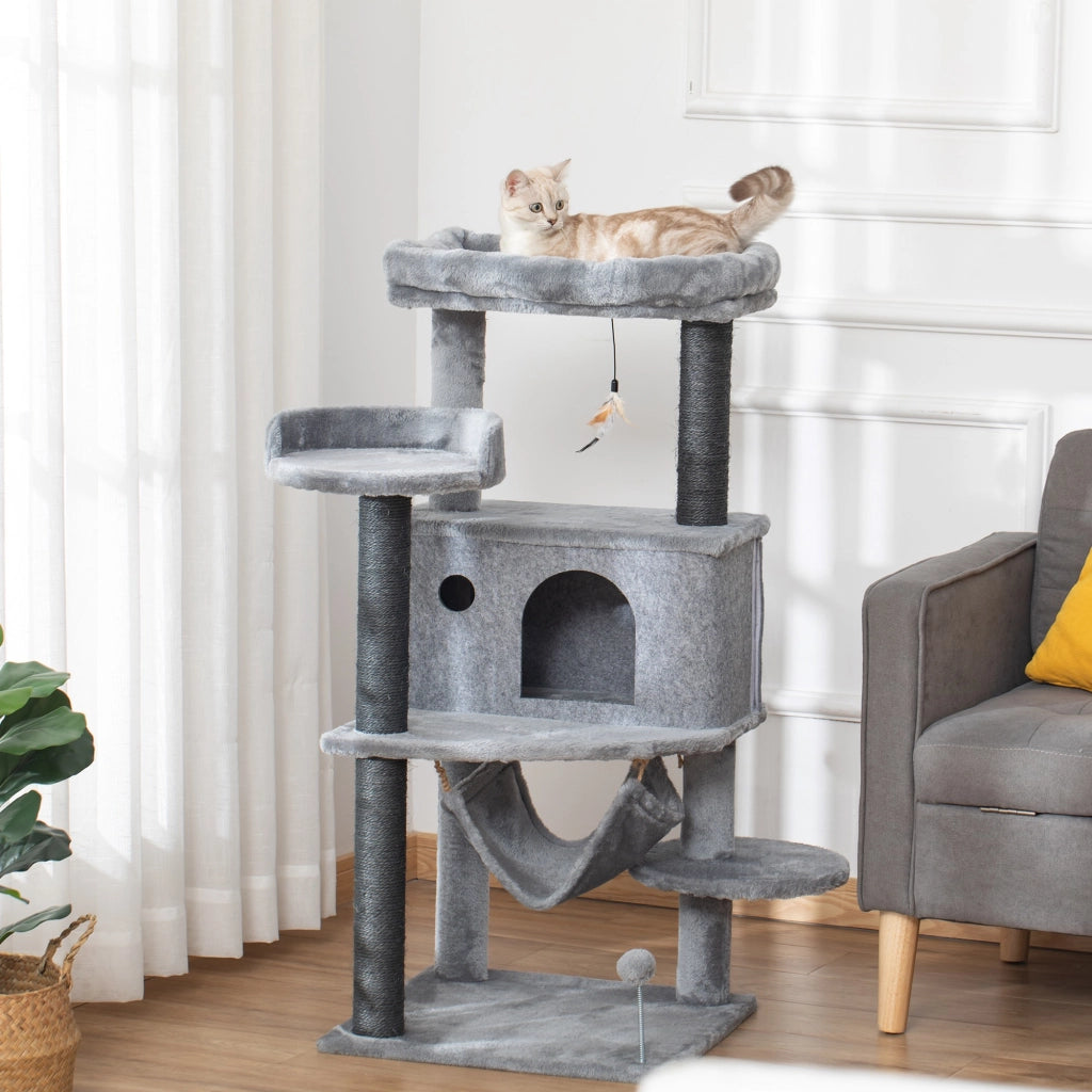 Albero Tiragraffi per Gatti ¨C Minimal ¨C Grigio 48x48x107 cm