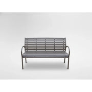 Panchina da esterno MODERNA 125 cm in acciaio e plastica nera design per giardino e terrazza