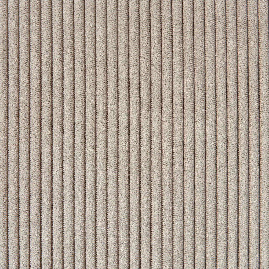 Divano angolare destro in velluto a coste, 3 posti, beige
