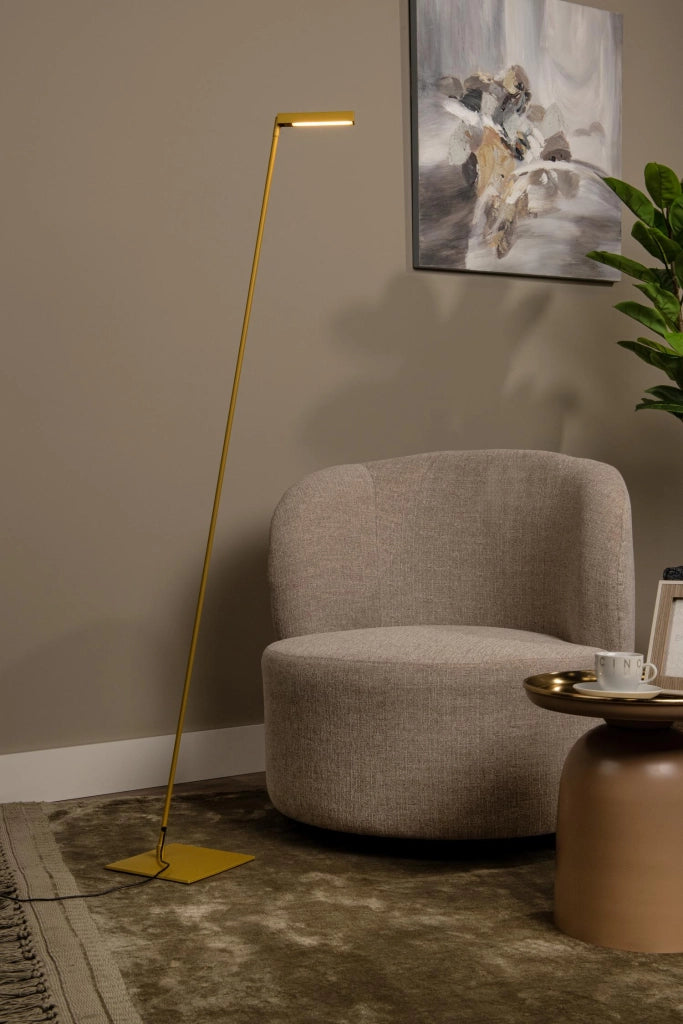 Lampada da terra minimal LED 3W LAVALE Lucide gialla