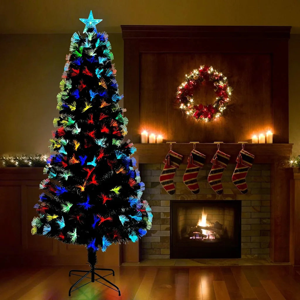 Albero di Natale artificiale con 250 LED Verde 210 cm PVC 42019345