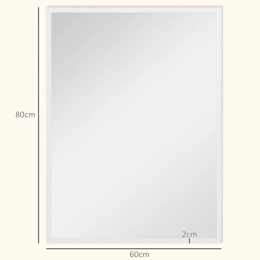 Specchio da parete rettangolare ¨C zephmum ¨C bianco 60x80 cm