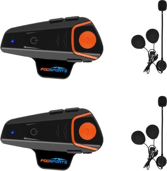 Cuffie Intercom per Motociclisti - Headset - Intercom - Comunicazione Bluetooth - Intercom per Motociclisti - Comunicazione - Cuffie Aperte