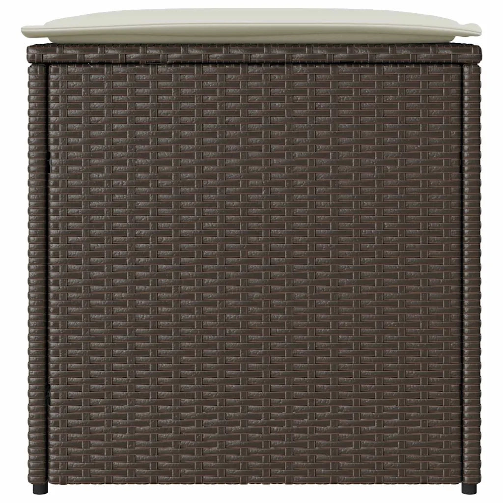 Scatola per Cuscini Marrone 50 x 50 x 50 cm polyrattan 365409