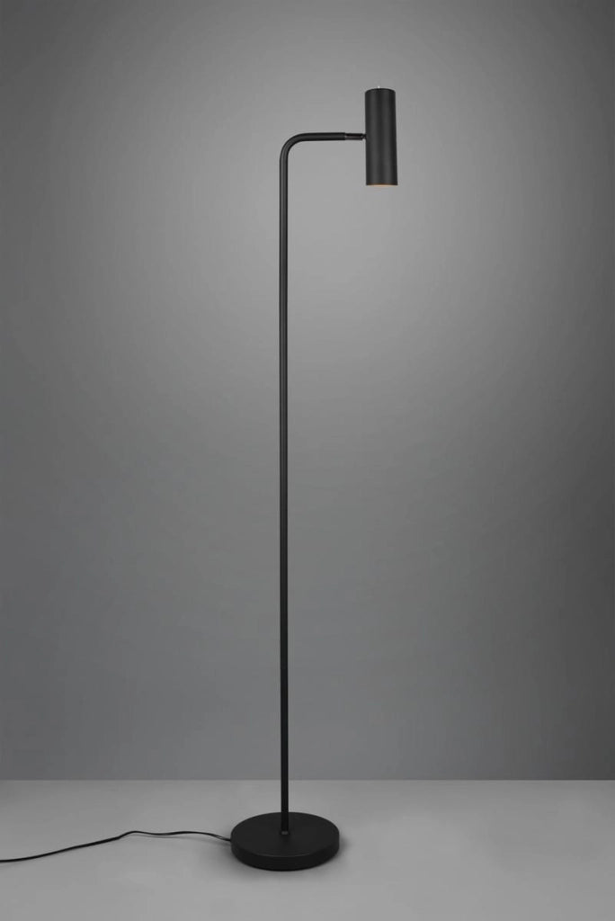 Lampada da terra Trio Marley nera metallo GU10 151cm