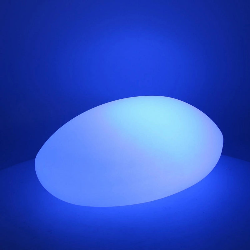 Lampada led plastica ricaricabile sassomulticolor cm 40x30h15