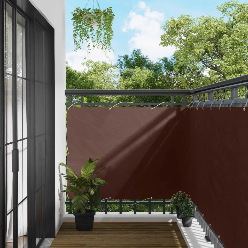 Schermo da balcone Marrone 110 x 300 cm Tessuto Oxford 42030876