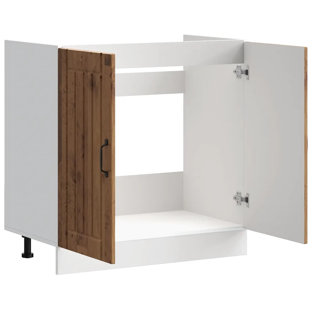 Mobile Base Lavello Lucca Legno Antico in Legno Multistrato 853695