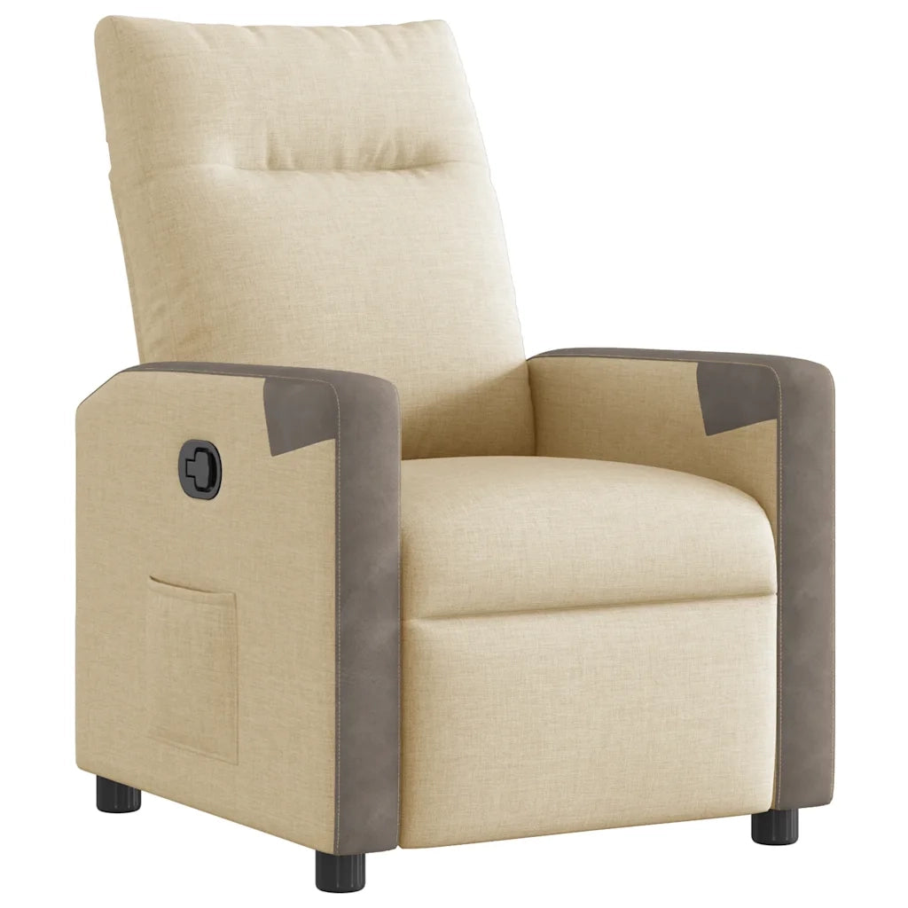 Poltrona Reclinabile in Tessuto Crema 4104842